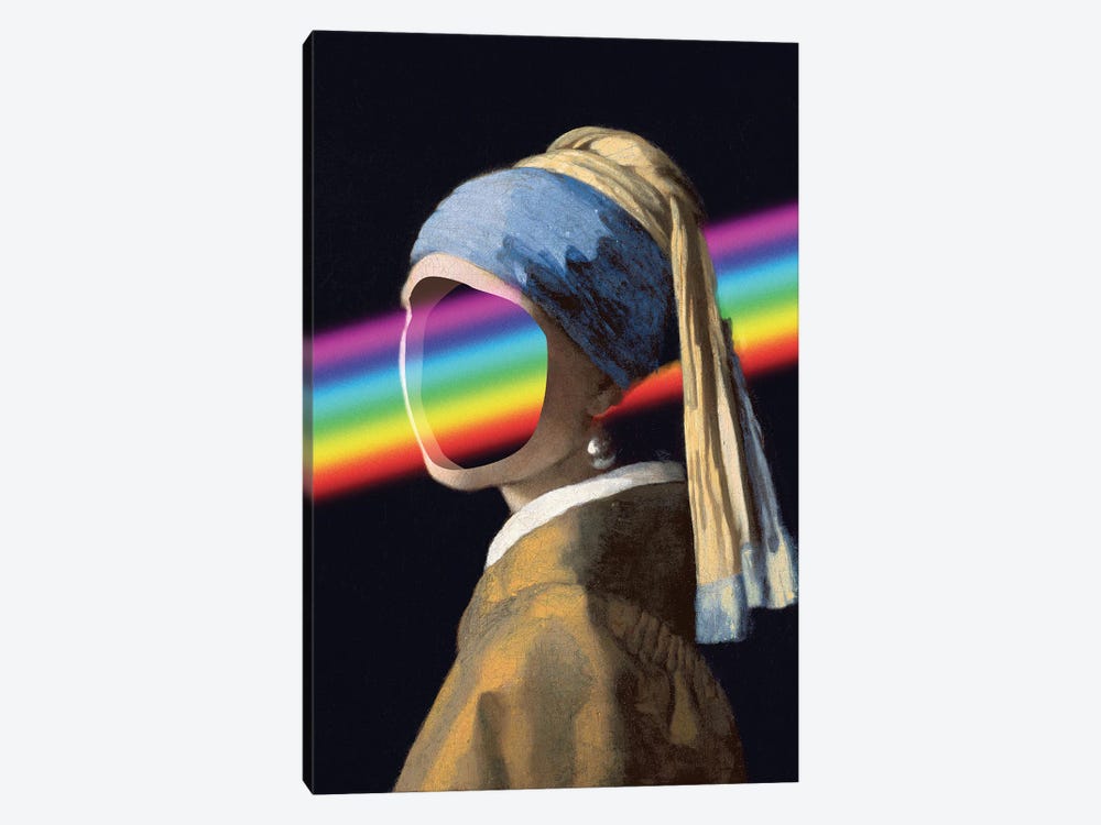 Girl With A Rainbow by Artelele 1-piece Canvas Art