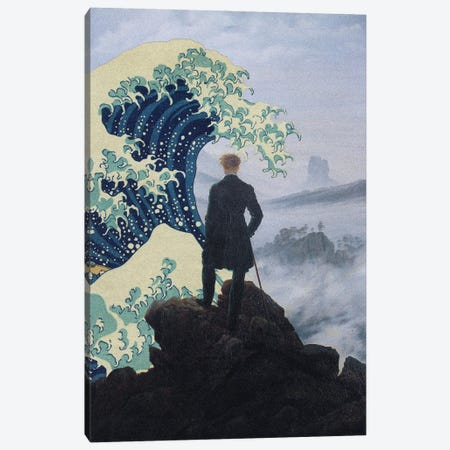 The Man And The See Canvas Print #EEE70} by Artelele Canvas Art Print