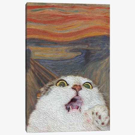The Meow III Canvas Print #EEE76} by Artelele Canvas Artwork