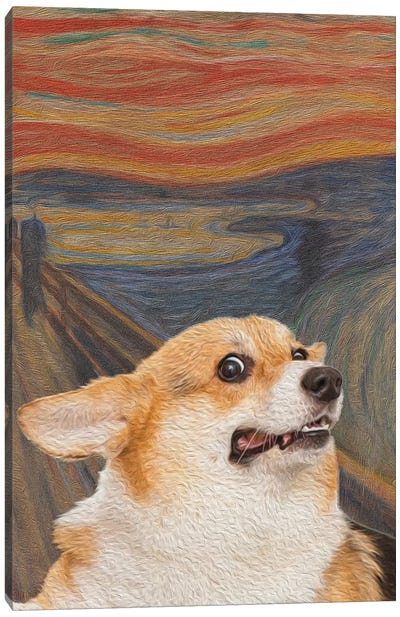 The Woof Canvas Art Print - The Scream Reimagined