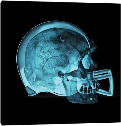 Helmet Skull Canvas Art Print - Electromagnetic Exposure