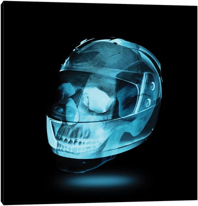 Let's Ride Skull Canvas Art Print - Electromagnetic Exposure