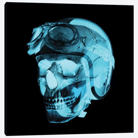 Skull Pilot Canvas Print #EEX25} by 5by5collective Canvas Wall Art