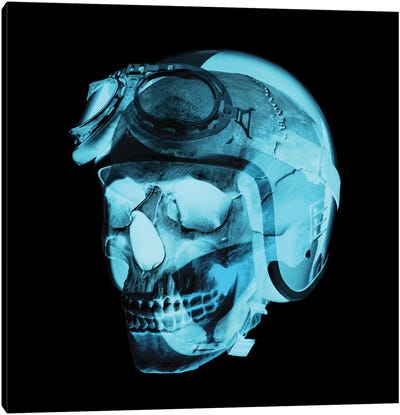 Skull Pilot Canvas Art Print - Electromagnetic Exposure