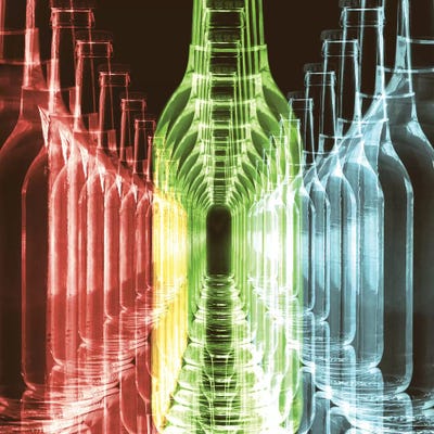 Bottle Service IV by 5by5collective canvas print