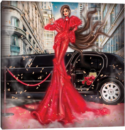 Red Dress Canvas Art Print - Erin Felis