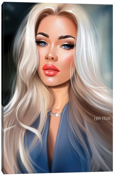 Beauty Portrait Art Canvas Art Print - Erin Felis