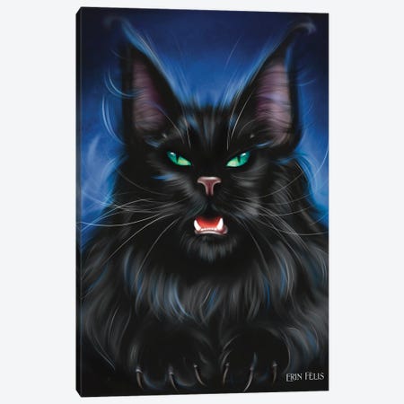 Danger Cat Canvas Print #EFE75} by Erin Felis Canvas Artwork