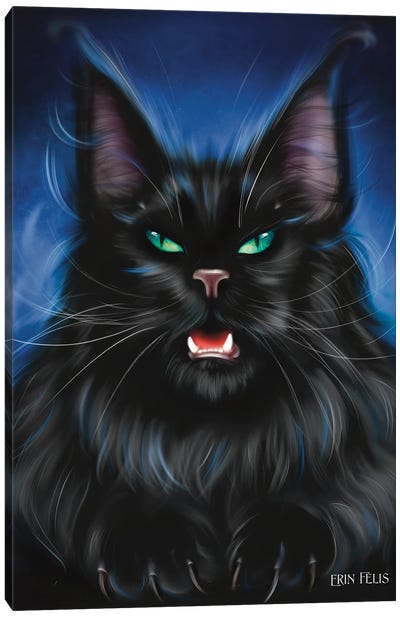 Danger Cat Canvas Art Print - Erin Felis