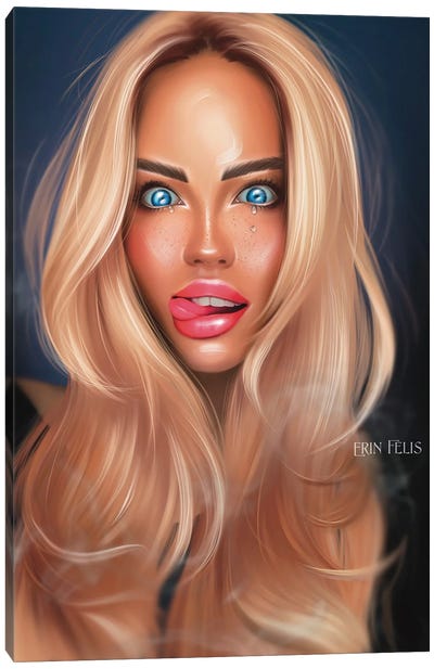 Hot Blonde Canvas Art Print - Erin Felis