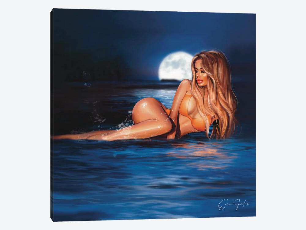 Sexy Mermaid by Erin Felis 1-piece Canvas Artwork