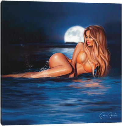 Sexy Mermaid Canvas Art Print - Erin Felis