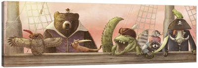 Pirates! Canvas Art Print - Crocodile & Alligator Art