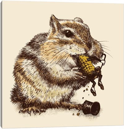 Occupational Hazard Canvas Art Print - Squirrel Art