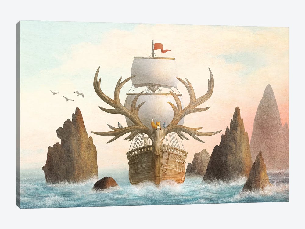 The Antlered Ship Cover by Eric Fan 1-piece Canvas Art