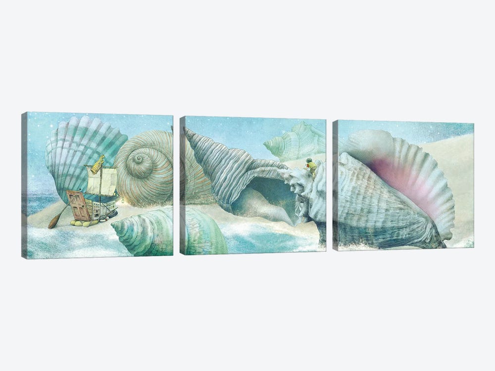 The Island Of Giant Shells by Eric Fan 3-piece Canvas Art