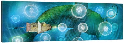 The Sea Of Moon Jellies Canvas Art Print - Jellyfish Art