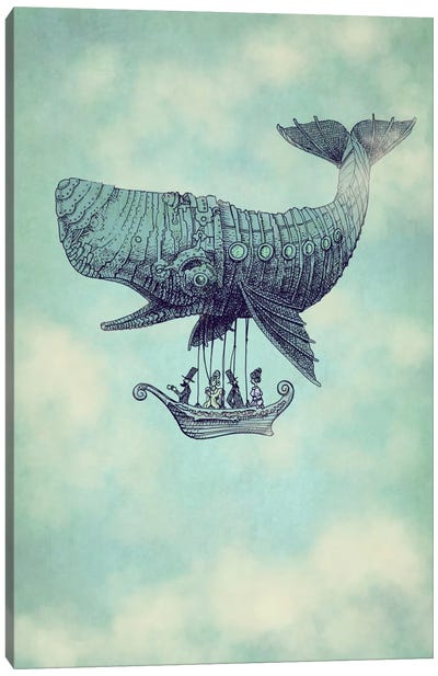 Tea at 2000 Feet Canvas Art Print - Animal Illustrations