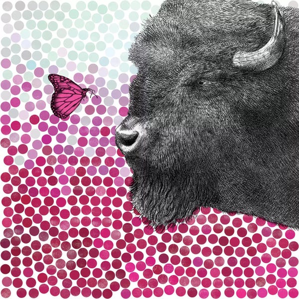 Polka Dot: Bison and Butterfly I by Eric Fan