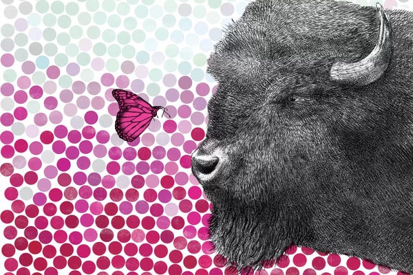 Polka Dot: Bison and Butterfly II by Eric Fan