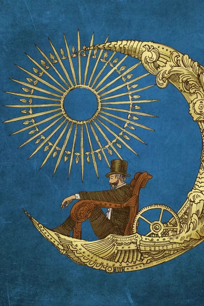 Whimsical Steampunk: Moon Travel by Eric Fan