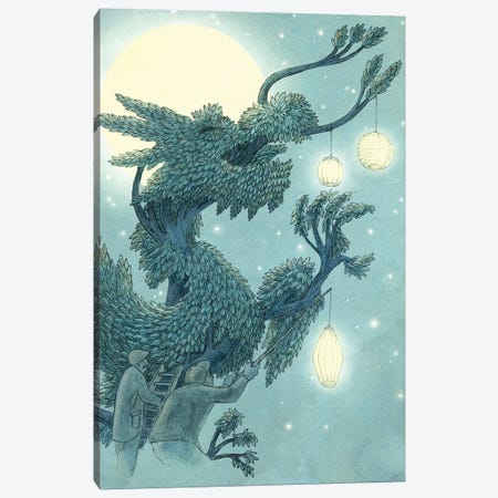 Dragon Tree At Night Set-Up Canvas Print #EFN55} by Eric Fan Canvas Print