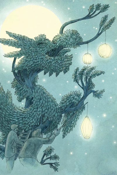 Book illustrations: Dragon Tree At Night Set-Up by Eric Fan