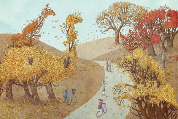 Book illustrations: Fall Park by Eric Fan