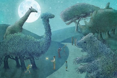 Summer Park At Night by Eric Fan art print