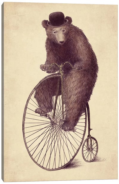 Morning Ride Canvas Art Print - Bear Art