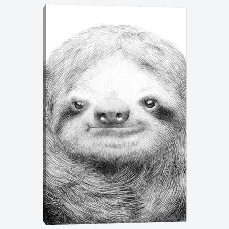 Sloth Canvas Print #EFN62} by Eric Fan Art Print