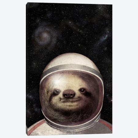 Space Sloth Canvas Print #EFN63} by Eric Fan Canvas Print