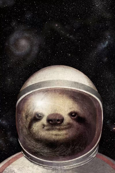 Kids Inspirational Art: Space Sloth by Eric Fan