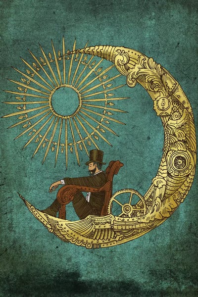 Book illustrations: Moon Travel by Eric Fan