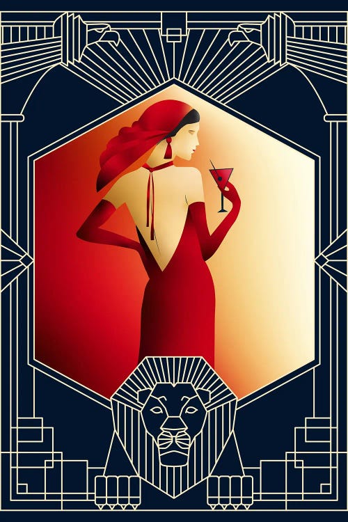 Lady In Red by Emmi Fox Designs wall art