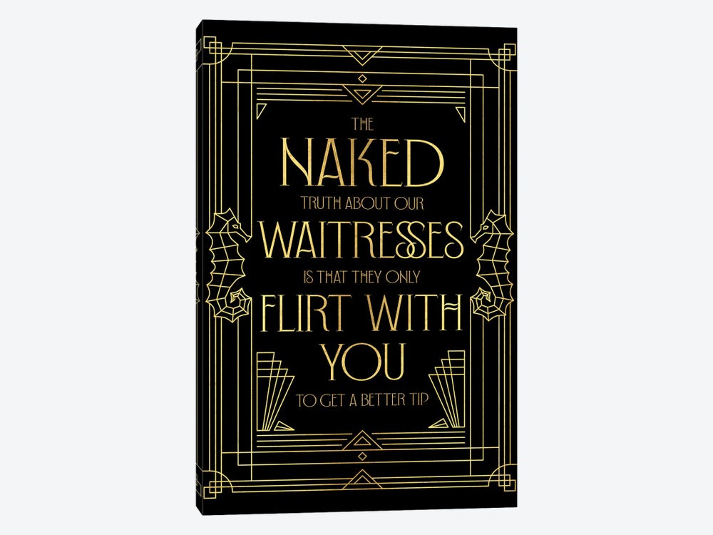 Naked Waitresses by Emmi Fox Designs 1-piece Art Print