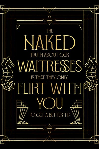 Art Deco: Naked Waitresses by Emmi Fox Designs