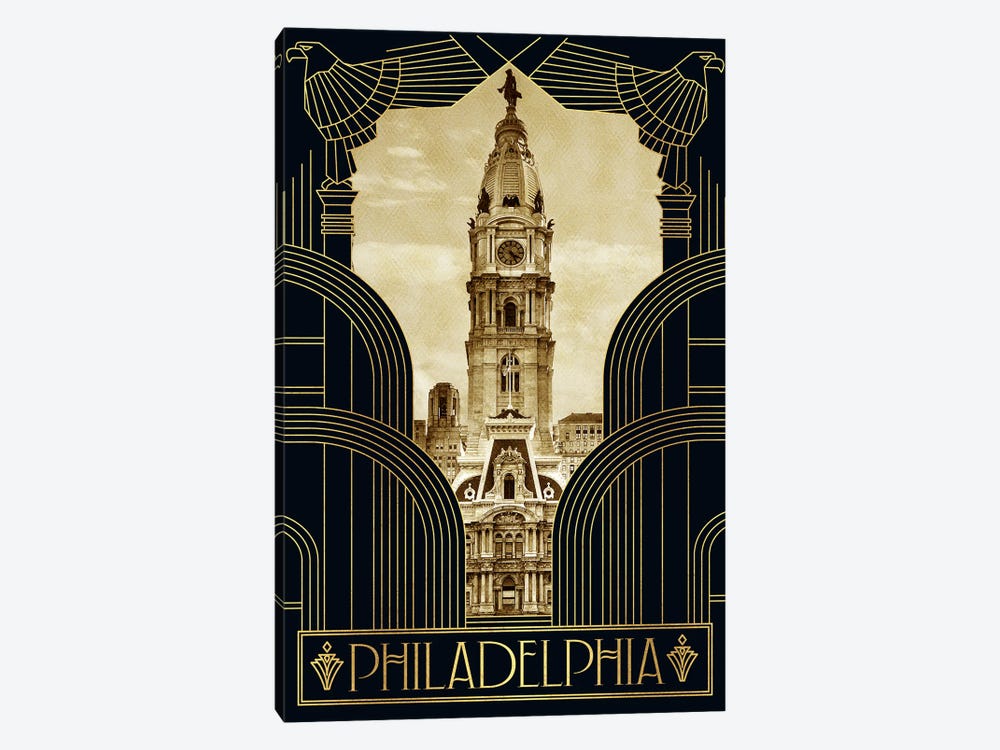 Philadelphia by Emmi Fox Designs 1-piece Canvas Art Print