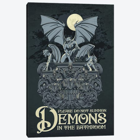 Please Do Not Summon Demons Canvas Print #EFX26} by Emmi Fox Designs Canvas Art