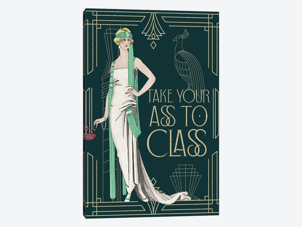 Take Your Ass To Class by Emmi Fox Designs 1-piece Canvas Print