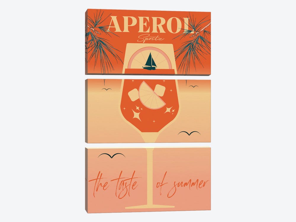 Aperol Spritz by Emmi Fox Designs 3-piece Canvas Art Print