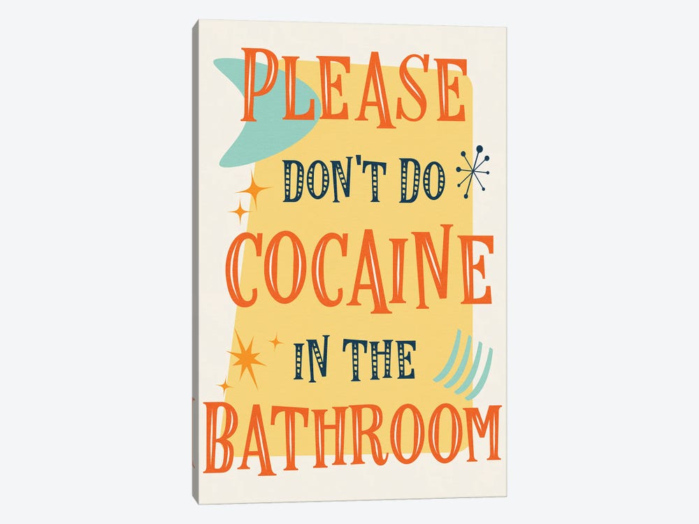 Please Don't Do Cocaine by Emmi Fox Designs 1-piece Canvas Print