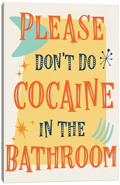 Please Don't Do Cocaine Canvas Art Print - Emmi Fox Designs