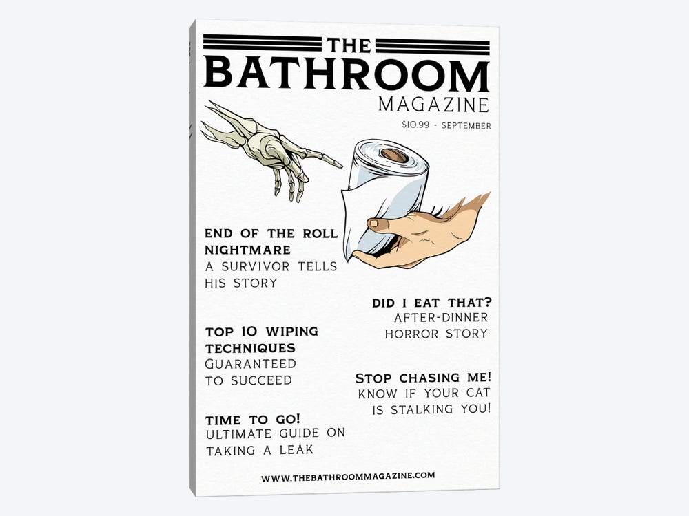 The Bathroom Magazine by Emmi Fox Designs 1-piece Canvas Artwork