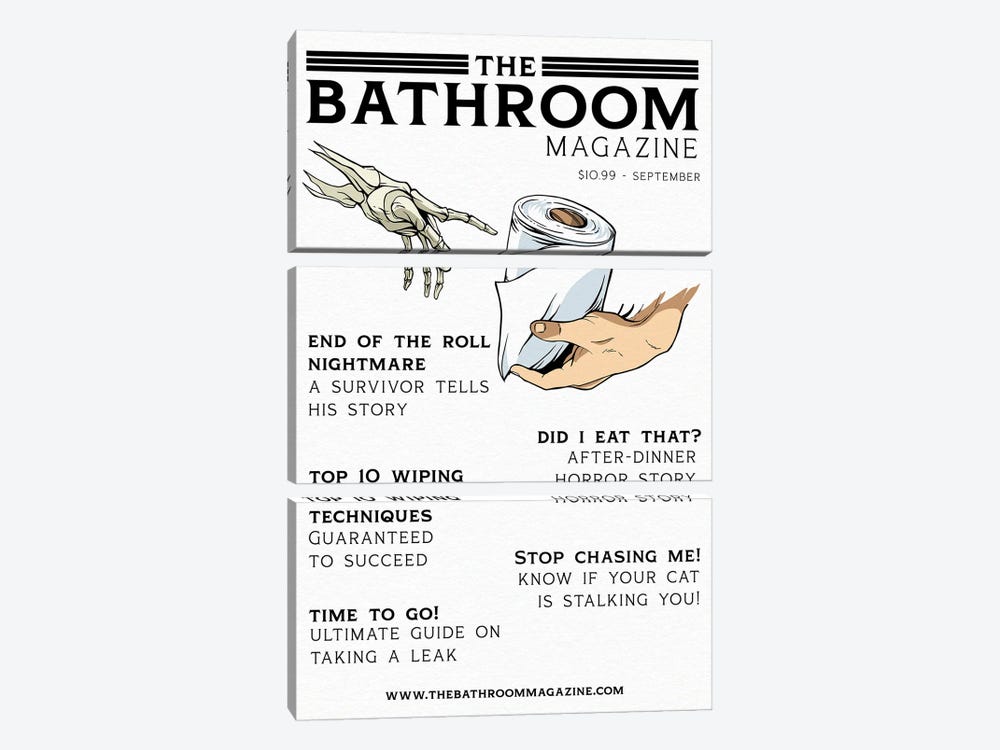 The Bathroom Magazine by Emmi Fox Designs 3-piece Canvas Artwork