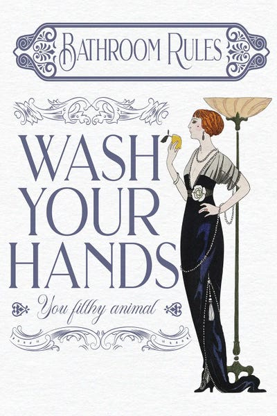 Art Deco: Wash Your Hands by Emmi Fox Designs