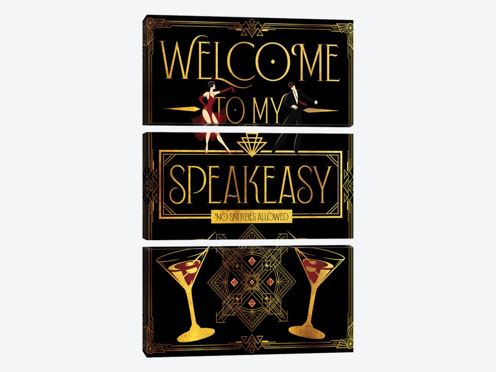 Welcome To My Speakeasy by Emmi Fox Designs 3-piece Canvas Art