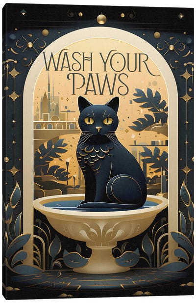 Wash Your Paws Canvas Art Print - Emmi Fox Designs