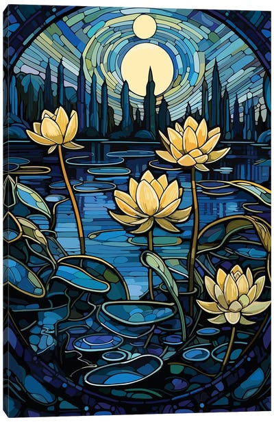 Waterlilies Canvas Art Print - Emmi Fox Designs