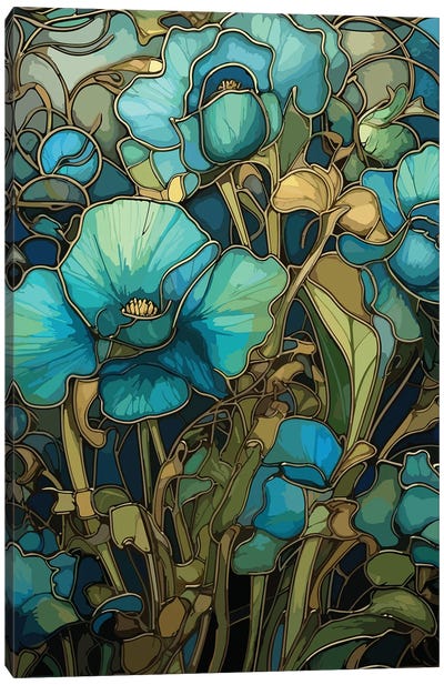 Gilded Flowers Canvas Art Print - Emmi Fox Designs